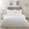 Highams Easy Care Polycotton Duvet Cover Set - White