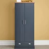 Kenda 2-Door 1-Drawer Wardrobe - Slate Blue