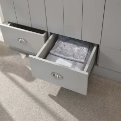 Kendal 3-Door 3-Drawer Wardrobe - Grey 10 Kendal 3-Door 3-Drawer Wardrobe - Grey -Sienna Store ken33wgry kendal 3dr3drw robe grey dtl 02