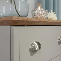 Kendal 3 Drawer Chest Of Drawers - Grey -Sienna Store ken3dcgry kendal 3drw chest grey dtl 03