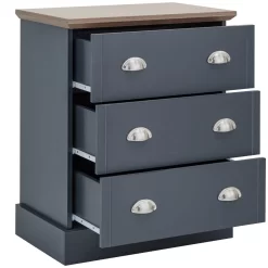 Kendal 3 Drawer Chest Of Drawers - Slate Blue -Sienna Store ken3dcsbl kendal slate blue 3drw chest sep21 co 02