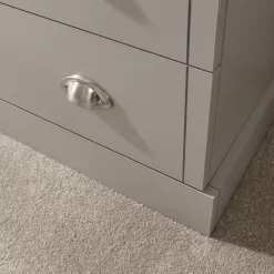 Kendal 2 + 3 Drawer Chest Of Drawers - Grey -Sienna Store ken5dcgry kendal 2 3drw chest grey dtl 04