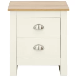 Lancaster 2 Drawer Bedside Table - Cream -Sienna Store lan2dbcrm lancaster 2drw chest cream co 01a
