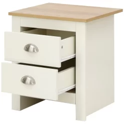 Lancaster 2 Drawer Bedside Table - Cream -Sienna Store lan2dbcrm lancaster 2drw chest cream co 01d