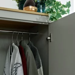 Lancaster 3-Door 2-Drawer Wardrobe - Grey -Sienna Store lan32wgry 04