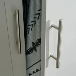 Lancaster 3-Door 2-Drawer Wardrobe - Grey -Sienna Store lan32wgry 07