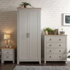 Lancaster 3 Piece Bedroom Furniture Set - Grey