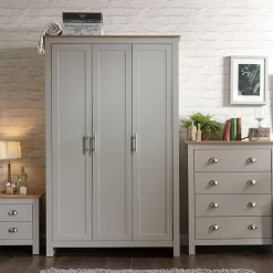 Lancaster 4 Piece Bedroom Furniture Set - Grey
