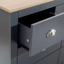 Lancaster Merchants Chest Of Drawers - Slate Blue -Sienna Store lan7dcblu lancaster merchants chest slate blue sep20 co 09