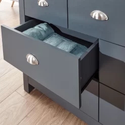 Lancaster Merchants Chest Of Drawers - Slate Blue -Sienna Store lan7dcblu lancaster merchants chest slate blue sep20 dtl 01