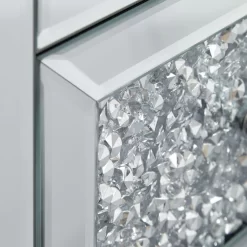Lucia 3 Drawer Jewelled Chest Mirrored -Sienna Store lca3dcmir lucia mirror chest 3 drawer may20 dtl 04