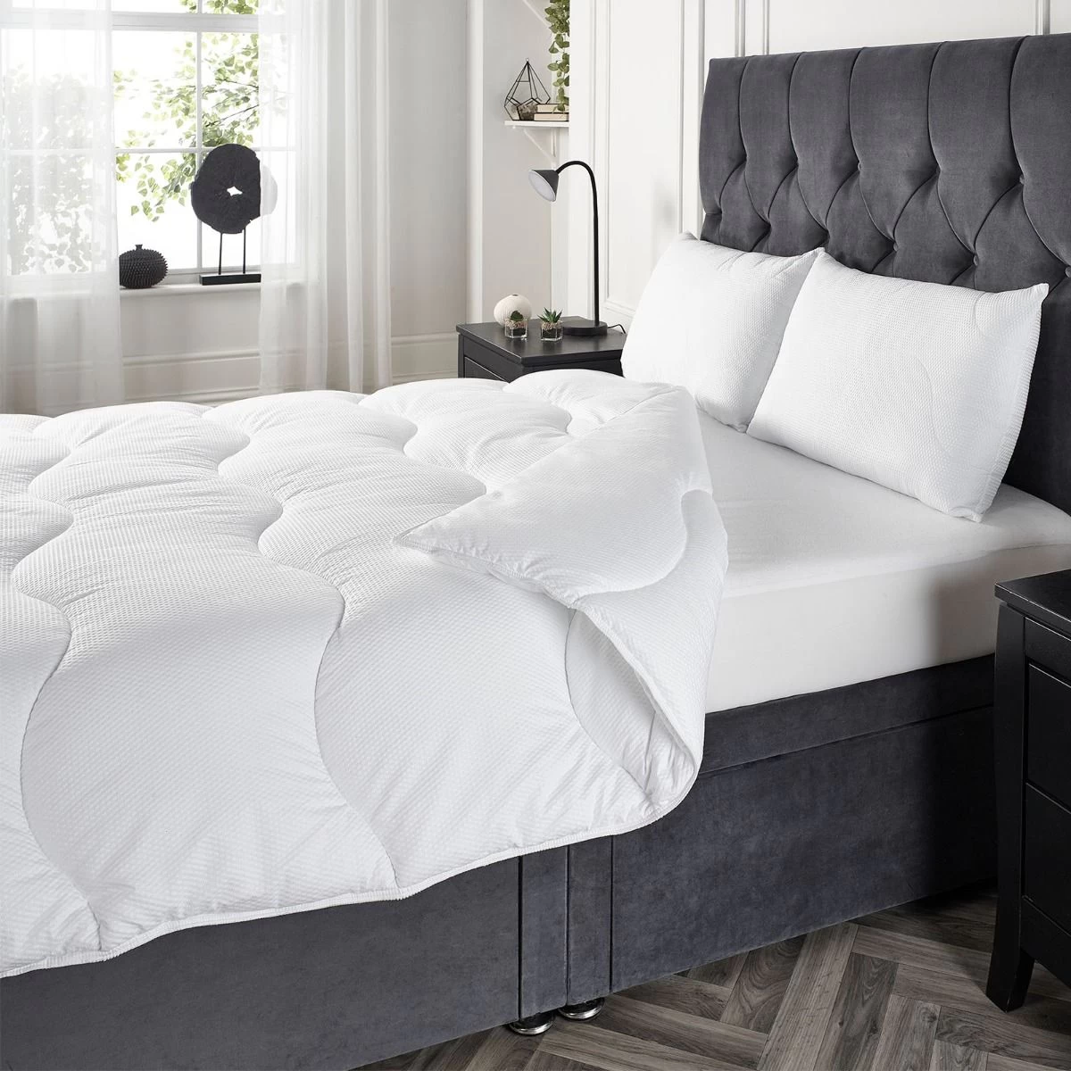 Downland Thermal Waffle 10.5 Tog Texture Duvet - White 1 Downland Thermal Waffle 10.5 Tog Texture Duvet - White