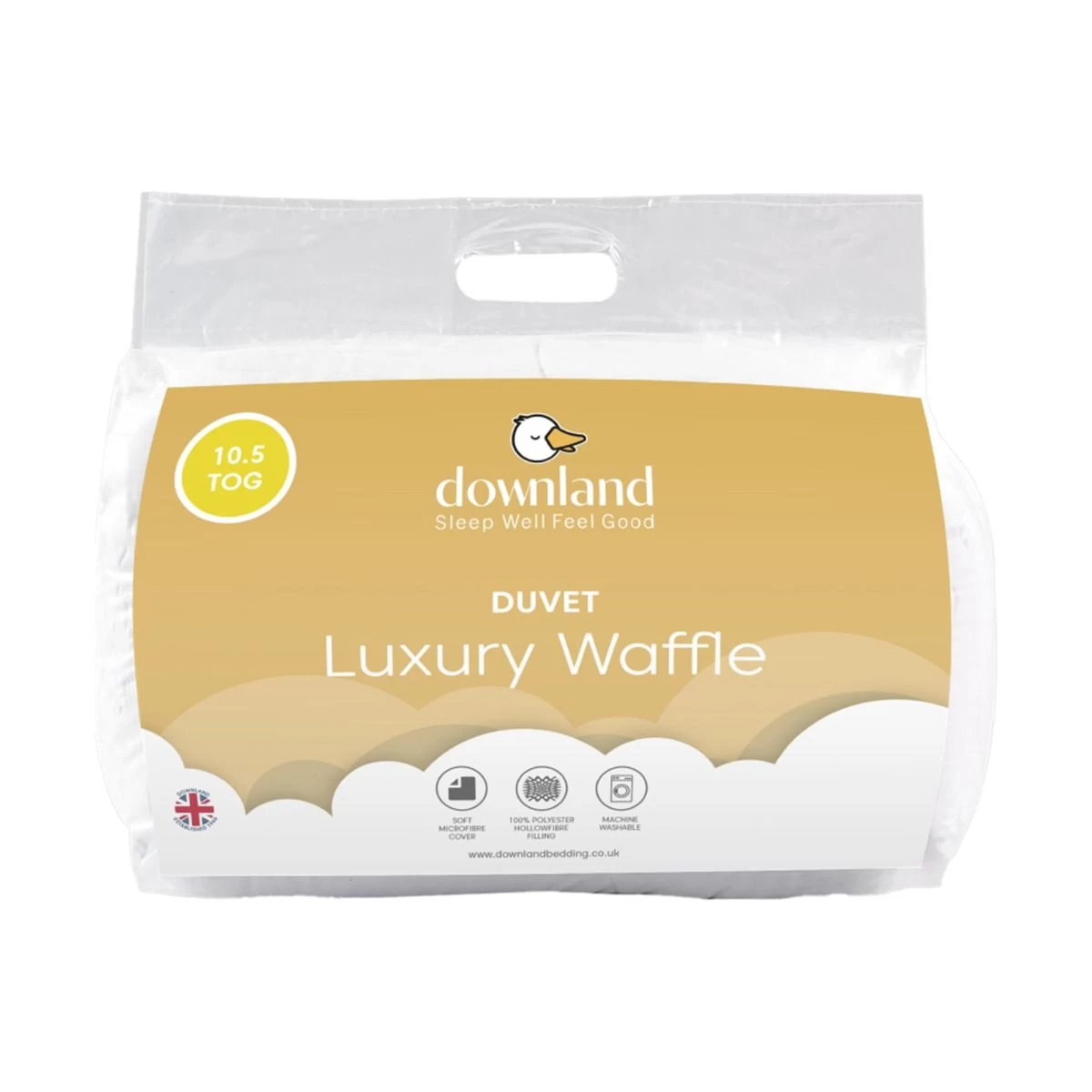 Downland Thermal Waffle 10.5 Tog Texture Duvet - White 4 Downland Thermal Waffle 10.5 Tog Texture Duvet - White - Image 4