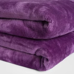 Faux Fur Mink Throw - Purple 7 Faux Fur Mink Throw - Purple -Sienna Store mthpu98 1 2 3