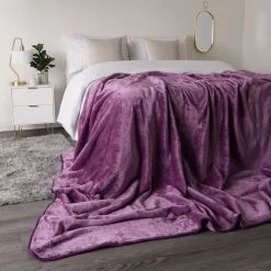Faux Fur Mink Throw - Purple