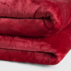 Faux Fur Mink Throw - Red -Sienna Store mthre98 1 1 3