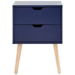 Nyborg Single 2 Drawer Bedside Table - Nightshadow -Sienna Store nbg1bsnsb nyborg 2drw bedside nightshadow blue co 03 may21