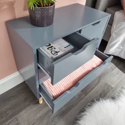 Nyborg 2+2 Drawer Chest Of Drawers - Dark Grey -Sienna Store nbg22cdgr nyborg 2 2drw chest dark grey dtl 01 may21