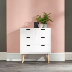 Nyborg 2+2 Chest Of Drawers - White