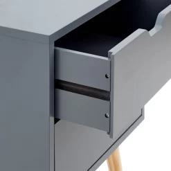 Nyborg Pair Of 2 Drawer Bedside Tables - Dark Grey -Sienna Store nbg2bsdgr nyborg 2drw bedside dark grey co 10 may21