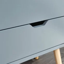 Nyborg Pair Of 2 Drawer Bedside Tables - Dark Grey -Sienna Store nbg2bsdgr nyborg 2drw bedside dark grey dtl 02 may21