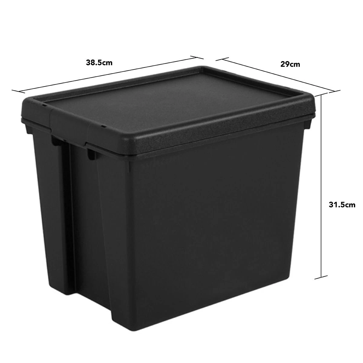 Wham Storage Box & Lid, Black - 24 Litre 3 Wham Storage Box & Lid, Black - 24 Litre - Image 3