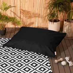 OHS Large Waterproof Outdoor Dog Cushion - Black