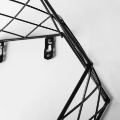 OHS Hexagon Iron Wall Rack Shelf - Black 5 OHS Hexagon Iron Wall Rack Shelf - Black -Sienna Store oasfhex 3s