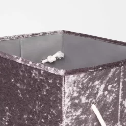 OHS Crushed Velvet Foldable Laundry Basket - Charcoal 7 OHS Crushed Velvet Foldable Laundry Basket - Charcoal -Sienna Store oastcvbcl 4s