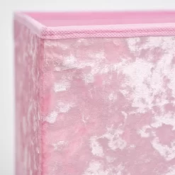 OHS Crushed Velvet Cube Storage Boxes, Blush - 2 Pack -Sienna Store oastcvcbl 5s