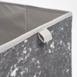 OHS Crushed Velvet Cube Storage Boxes, Grey - 2 Pack 7 OHS Crushed Velvet Cube Storage Boxes, Grey - 2 Pack -Sienna Store oastcvcgy 3s