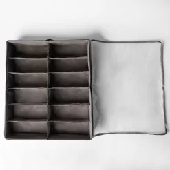 OHS 12 Grid Shoe Underbed Storage Box - Charcoal -Sienna Store oastgsdcl 4s