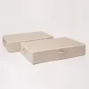 OHS Faux Linen Underbed Storage Bag, Beige - 2 Pack