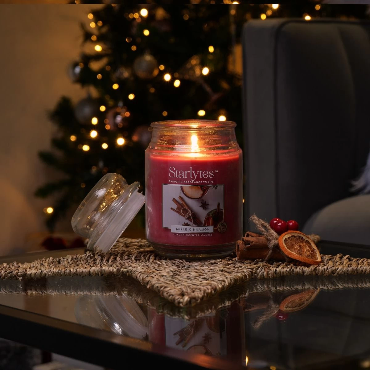 Starlytes 18oz Jar Candle - Apple Cinnamon 1 Starlytes 18oz Jar Candle - Apple Cinnamon