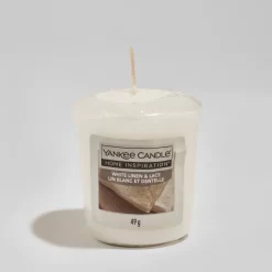 Yankee Candle Medium Jar - White Linen And Lace -Sienna Store oayclinwh 3s