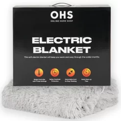 OHS Heated Fluffy Electric Blanket - Grey 21 OHS Heated Fluffy Electric Blanket - Grey -Sienna Store obebfhbgy 10s