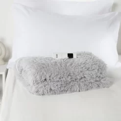 OHS Heated Fluffy Electric Blanket - Grey 20 OHS Heated Fluffy Electric Blanket - Grey -Sienna Store obebfhbgy 9s