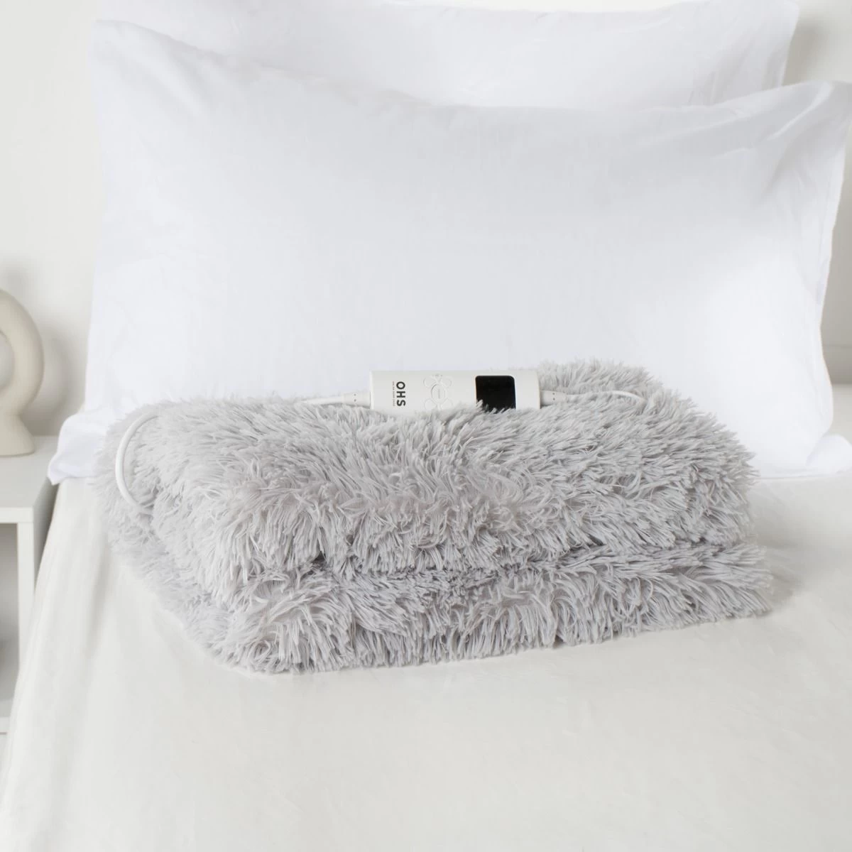 OHS Heated Fluffy Electric Blanket - Grey 10 OHS Heated Fluffy Electric Blanket - Grey - Image 10