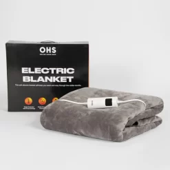 OHS Heated Over Electric Blanket - Charcoal -Sienna Store obebflccl 2s