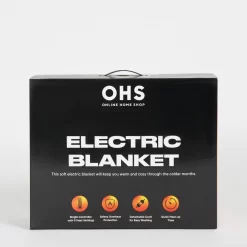 OHS Heated Over Electric Blanket - Charcoal -Sienna Store obebflccl 9s