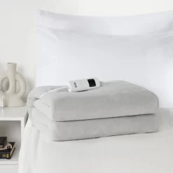 OHS Heated Sherpa Reverse Fleece Electric Over Blanket - Grey/White 15 OHS Heated Sherpa Reverse Fleece Electric Over Blanket - Grey/White -Sienna Store obebshrgy 4s