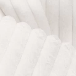 OHS Faux Fur Thick Rib Throw, White - 125 X 150cm -Sienna Store obffribwh 2s 1