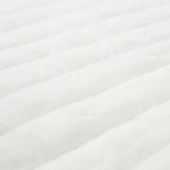 OHS Faux Fur Thick Rib Throw, White - 125 X 150cm -Sienna Store obffribwh 5s 1