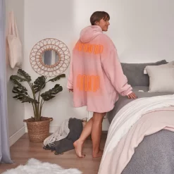 OHS Electric Heated Oversized Hoodie Blanket - Blush -Sienna Store obhehodbl 3s