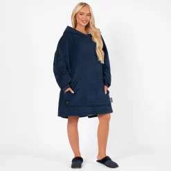 OHS Electric Heated Oversized Hoodie Blanket - Navy -Sienna Store obhehodnv 1s