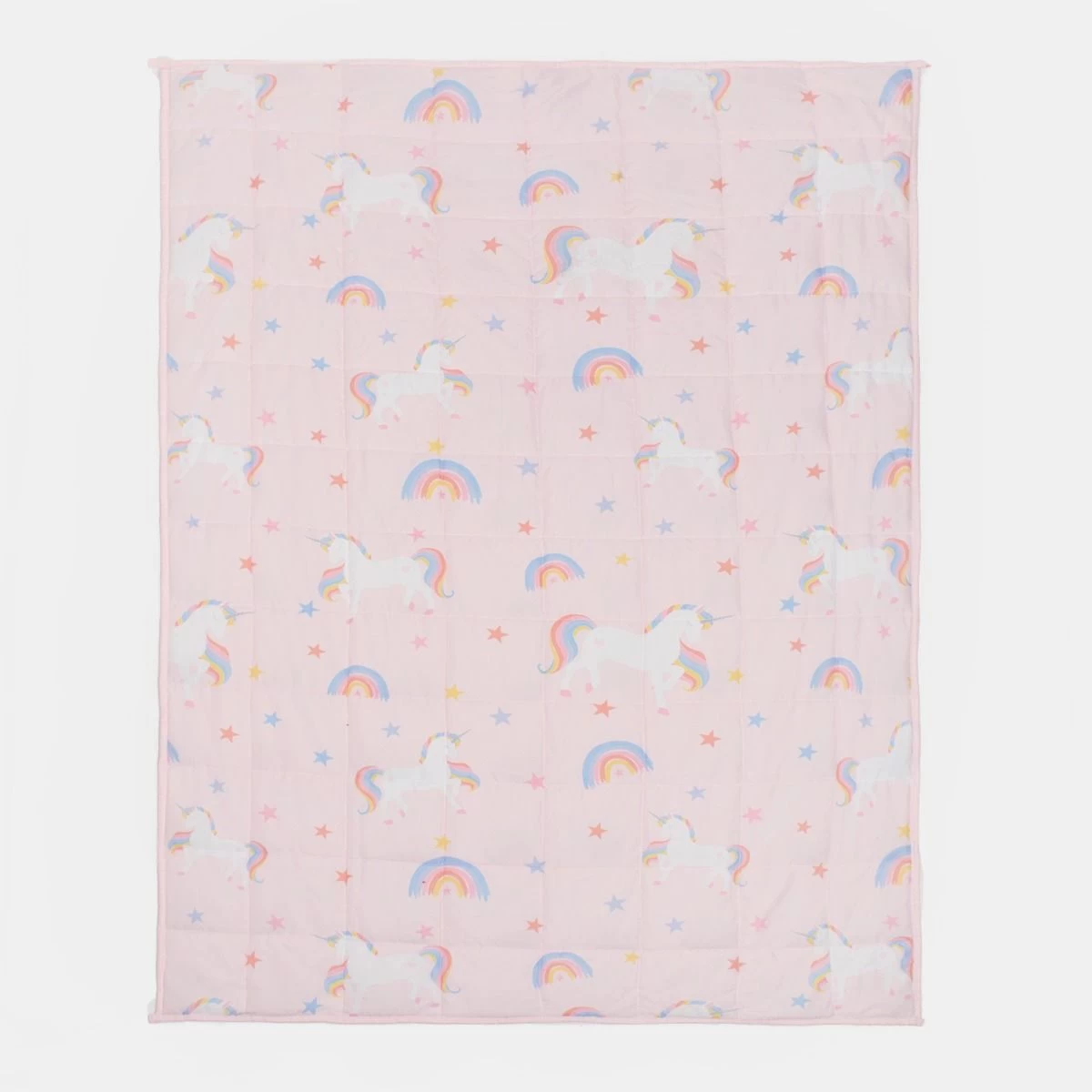 OHS Kids Teddy Fleece Unicorn Weighted Blanket - Blush 4 OHS Kids Teddy Fleece Unicorn Weighted Blanket - Blush - Image 4