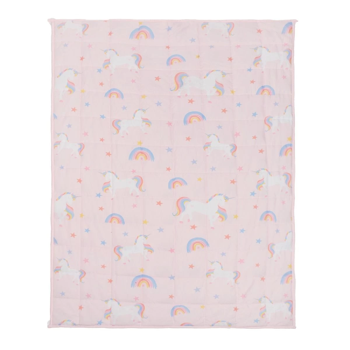 OHS Kids Teddy Fleece Unicorn Weighted Blanket - Blush 7 OHS Kids Teddy Fleece Unicorn Weighted Blanket - Blush - Image 7
