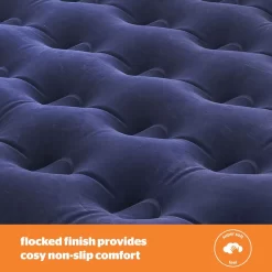 Silentnight Camping Collection Flocked Airbed With Built-In Foot Pump, Blue - Single -Sienna Store ocabfoobe01 4