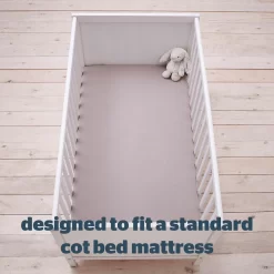 Silentnight Safe Nights 2 Pack Fitted Sheet, Cot Bed - Grey -Sienna Store odfscobgy00 4