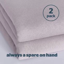 Silentnight Safe Nights 2 Pack Fitted Sheet, Cot Bed - Grey -Sienna Store odfscobgy00 5